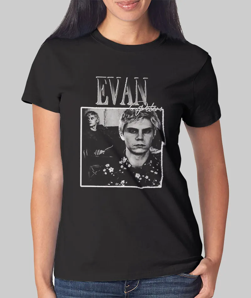 Women T Shirt Retro Vintage Evan Peters Shirt