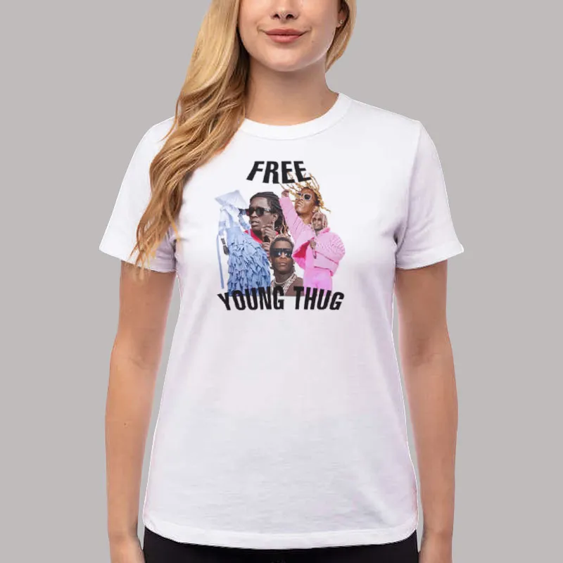Women T Shirt White Retro Vintage Free Young Thug Hoodie