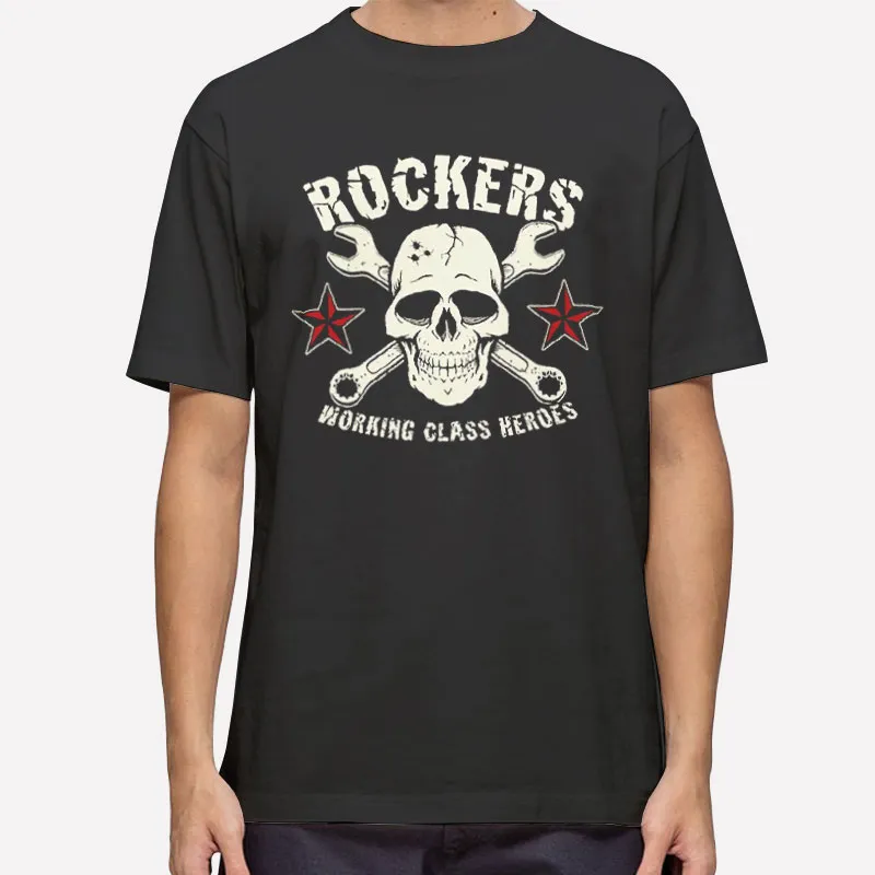 Funny Skull Working Class Heroes Rocker Shirt