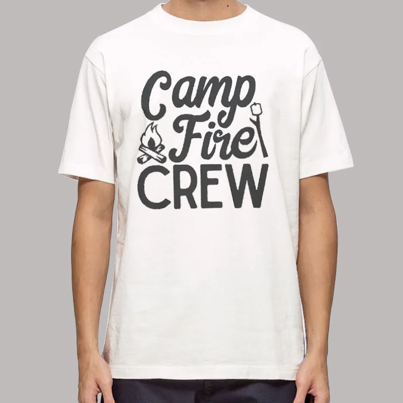 Mens T Shirt White Nature Lover Campfire Crew Sweatshirt