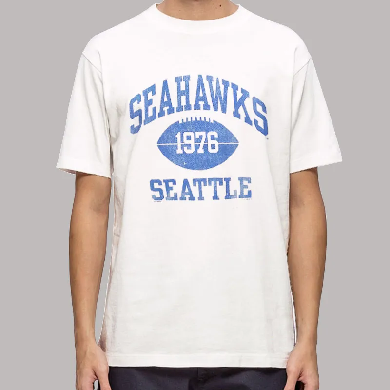 Mens T Shirt White Vintage Football Seattle Seahawks Sweatshirt