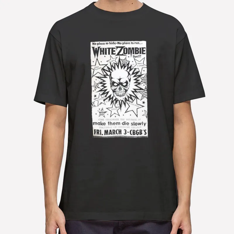 Monster Yell White Zombie Shirt