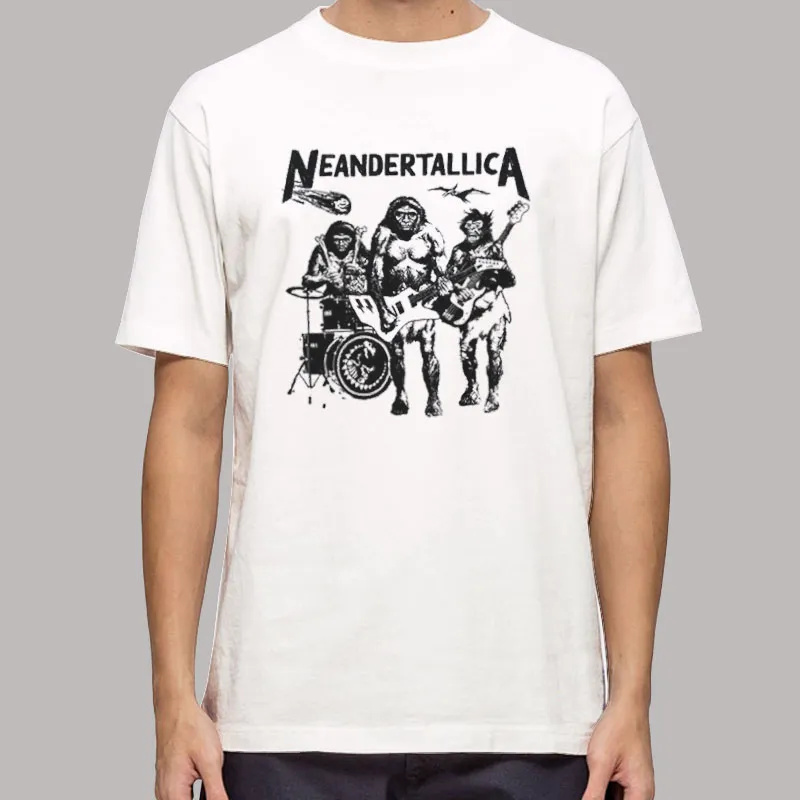 Neanderthal Heavy Metal Band Neandertallica T Shirt