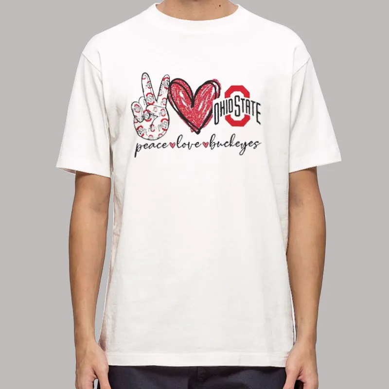 Ohio State Peace Love Buckeyes Shirt