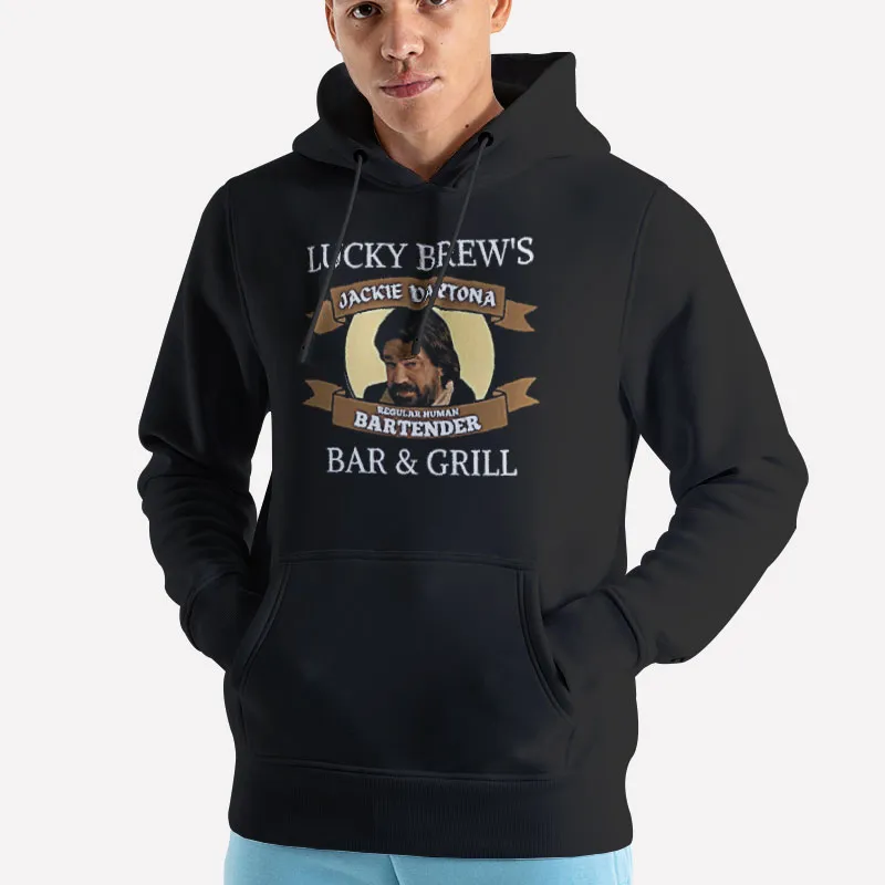 Unisex Hoodie Black Jackie Daytona Lucky Brew's Bar And Grill Shirt