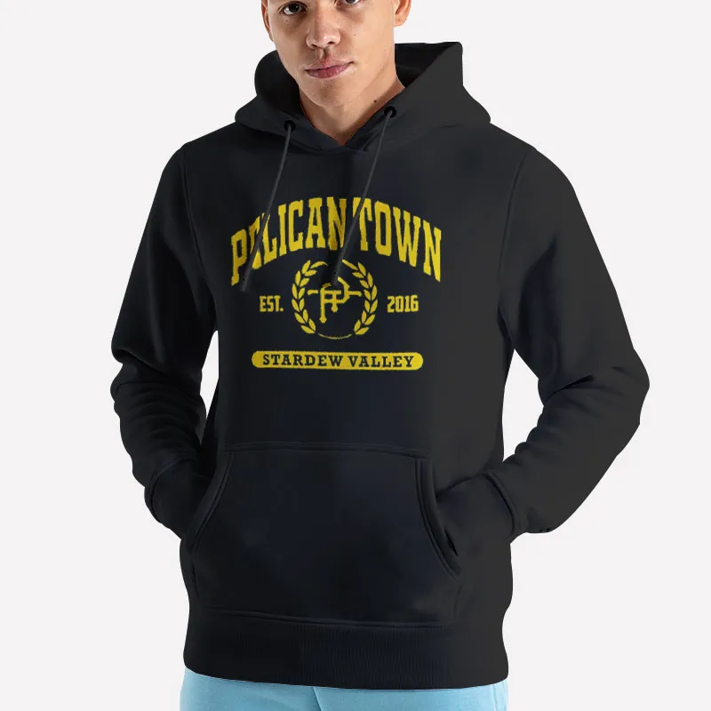 Unisex Hoodie Black Pelican Town Stardew Valley Sweatshirt