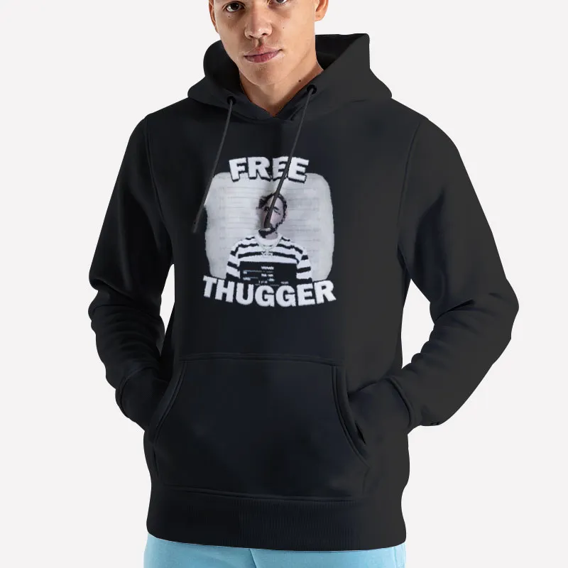 Unisex Hoodie Black Retro Vintage Free Thugger Shirt