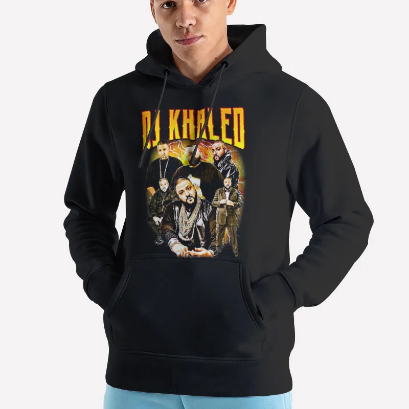 Unisex Hoodie Black Vintage Inspired Music Rapper Rap Dj Khaled Shirt