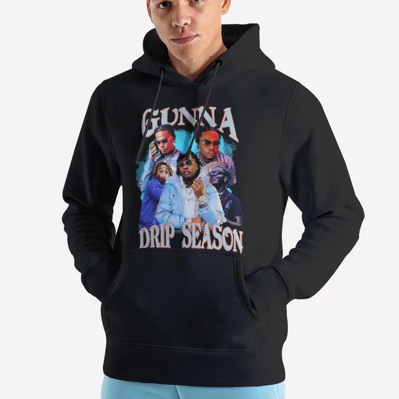 Unisex Hoodie Black World Drip Season Rapper Gunna T Shirt