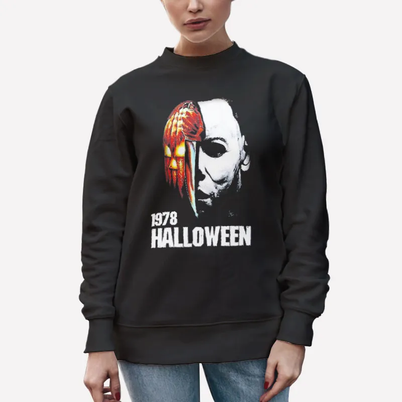 Unisex Sweatshirt Black Halloween Scary Horror Slasher Michael Myers Shirt
