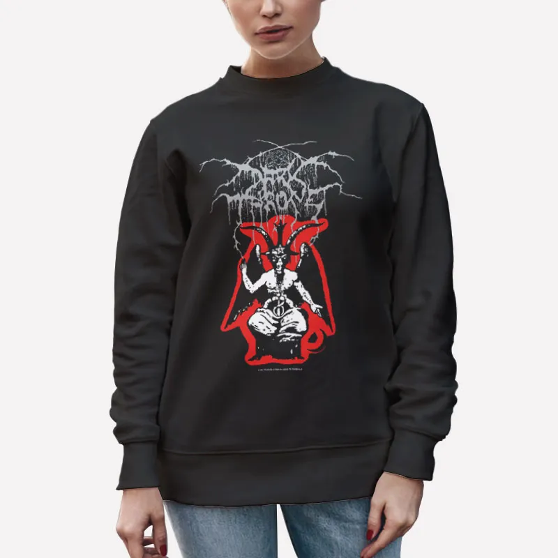Unisex Sweatshirt Black Retro Vintage Baphomet Darkthrone Shirt