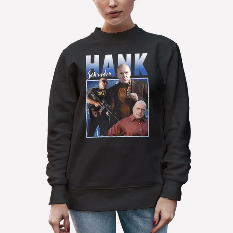 Unisex Sweatshirt Black Retro Vintage Hank Schrader T Shirt