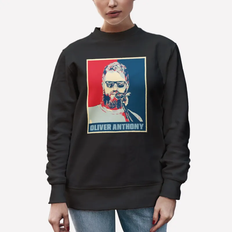 Unisex Sweatshirt Black Retro Vintage Oliver Anthony T Shirts