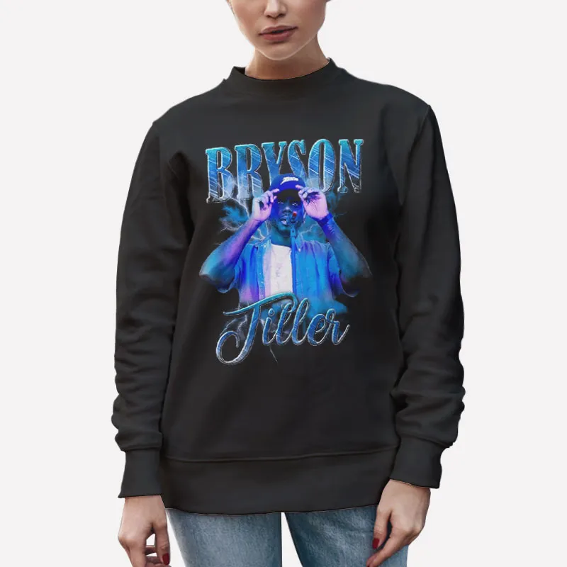 Unisex Sweatshirt Black Retro Vintage Singer Bryson Tiller Shirt