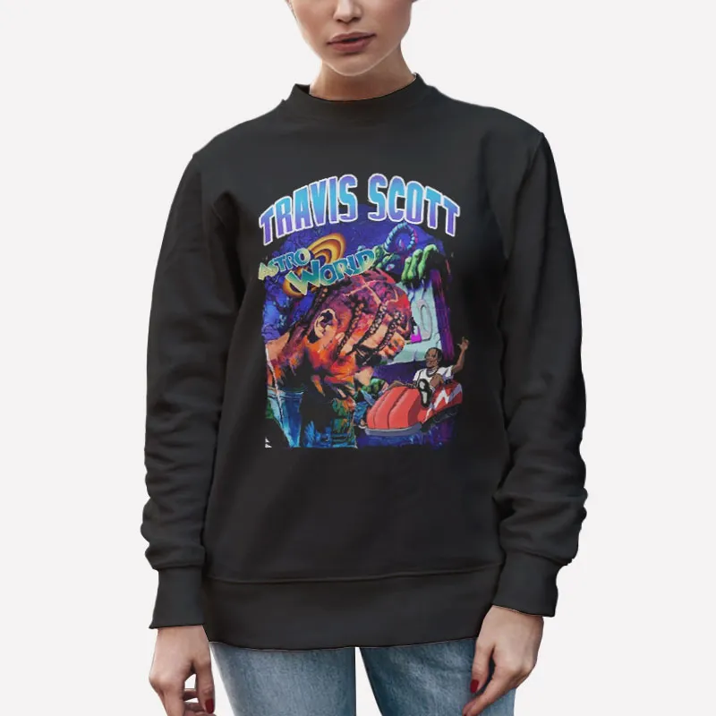 Unisex Sweatshirt Black Retro Vintage Travis Scott Astroworld T Shirt