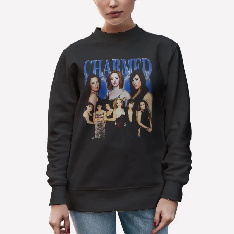 Unisex Sweatshirt Black Vintage Charmed Tv Series Halliwell Sisters Witchy Shirt