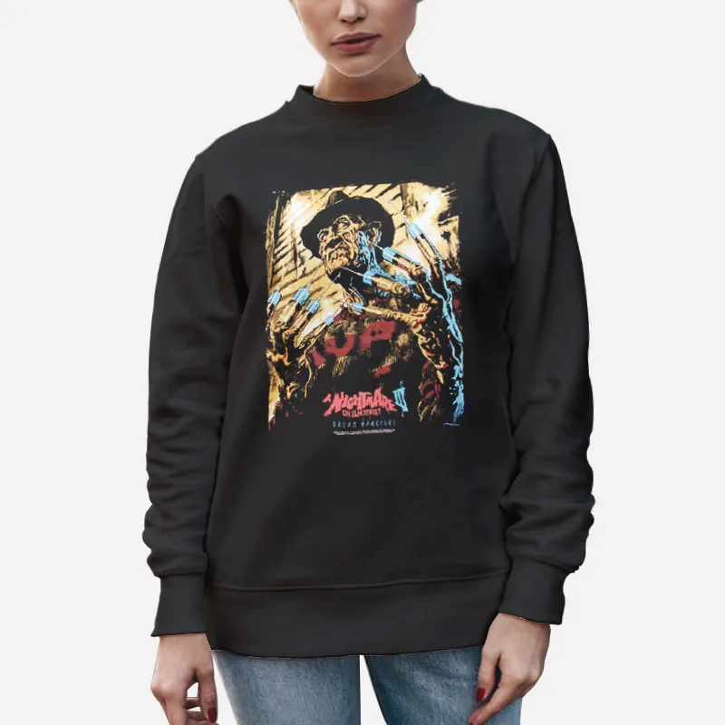 Unisex Sweatshirt Black Vintage Horor Freddy Krueger Shirt
