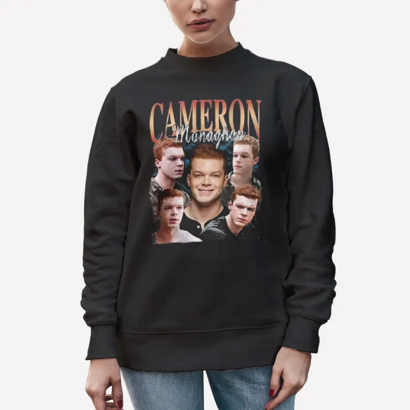 Unisex Sweatshirt Black Vintage Inspired Cameron Monaghan Shirt