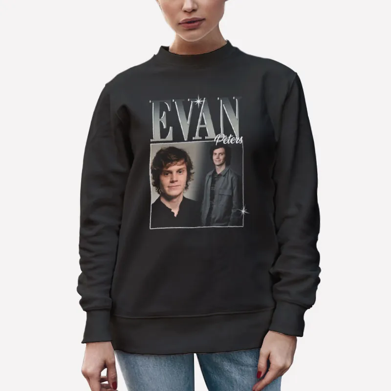 Unisex Sweatshirt Black Vintage Inspired Evan Peters Shirt