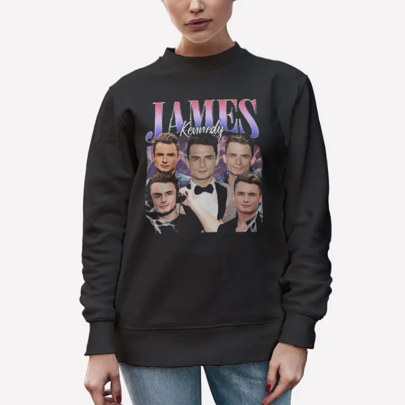 Unisex Sweatshirt Black Vintage Inspired James Kennedy Shirt