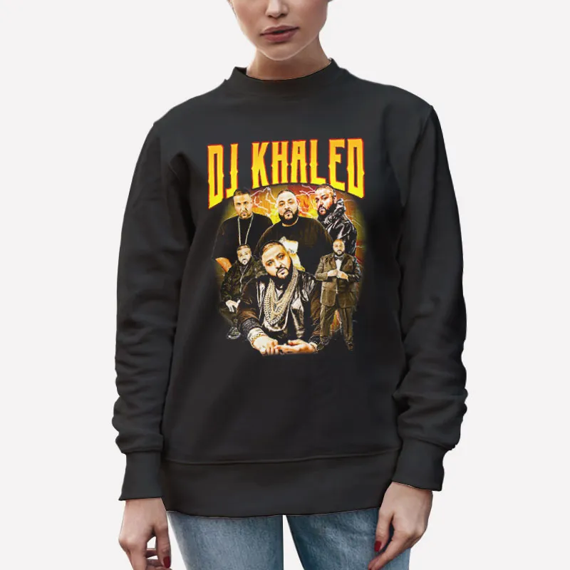 Unisex Sweatshirt Black Vintage Inspired Music Rapper Rap Dj Khaled Shirt