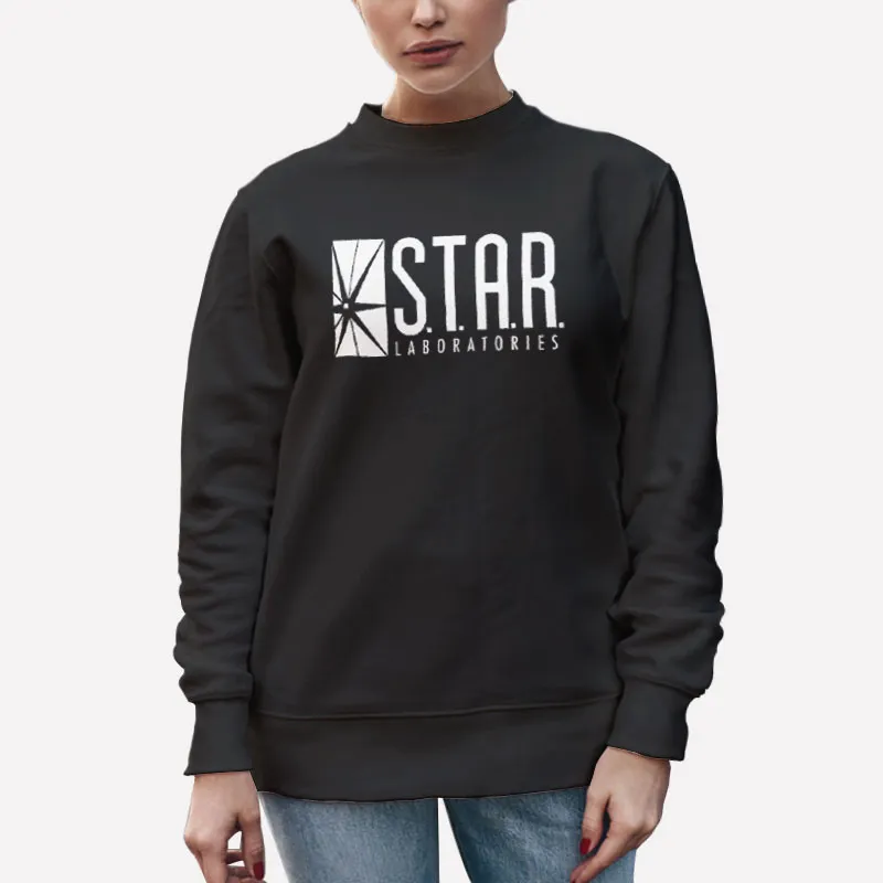Unisex Sweatshirt Black Vintage Inspired Star Laboratories Shirt