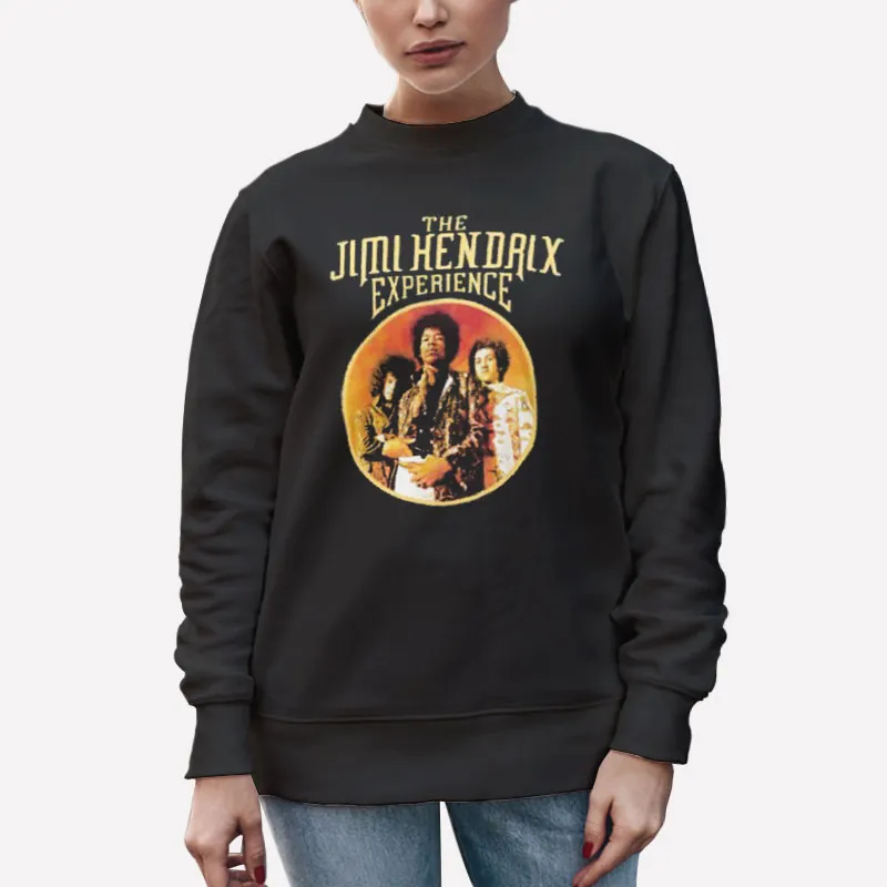 Unisex Sweatshirt Black Vintage The Experience Jimi Hendrix T Shirt