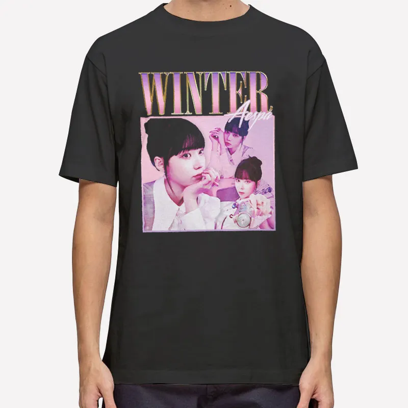 Vintage Aespa Winter Kim Minjeong Kpop Merch Shirt
