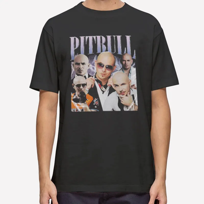 Vintage Inspired Rap Hip Hop Pitbull Shirt