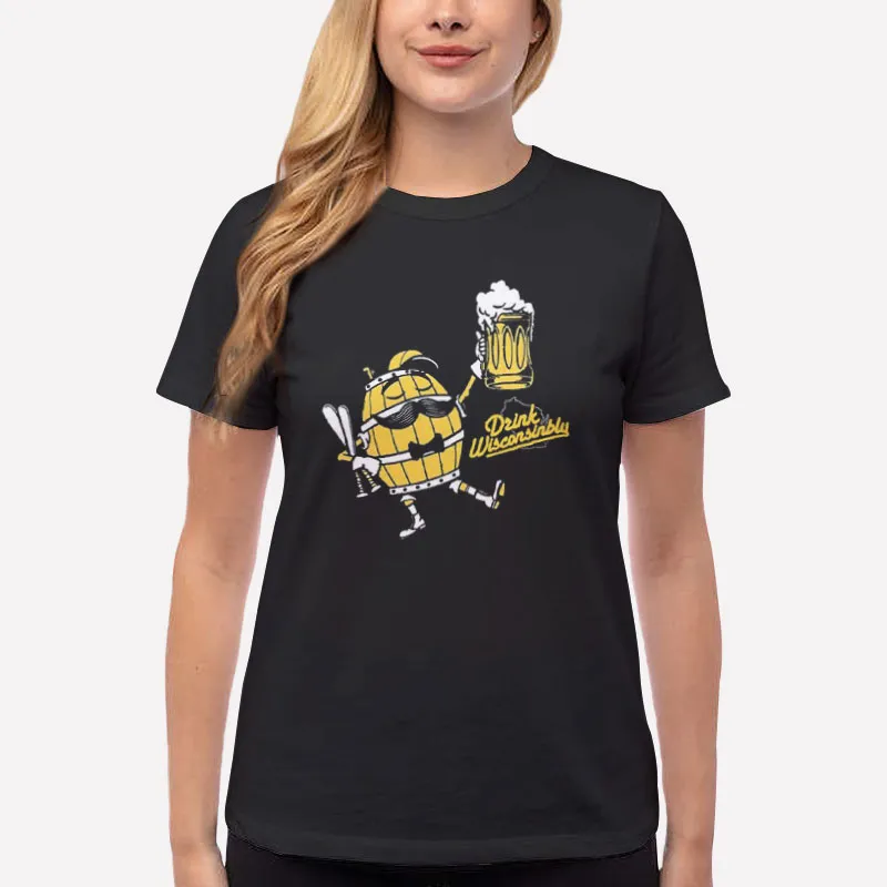 Women T Shirt Black Funny Thirston Baseball Drink Wisconsinbly Shirt