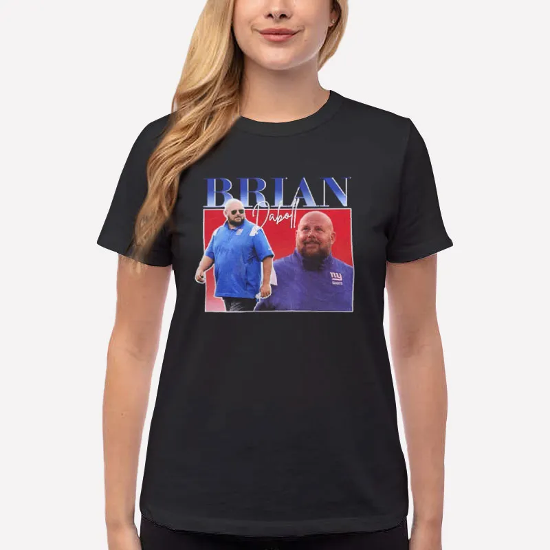 Women T Shirt Black New York Giants Brian Daboll Shirt