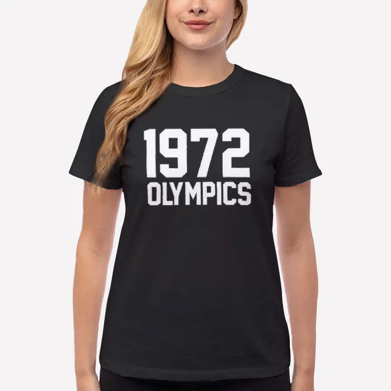 Women T Shirt Black Retro Vintage 1972 Olympics Sweatshirt