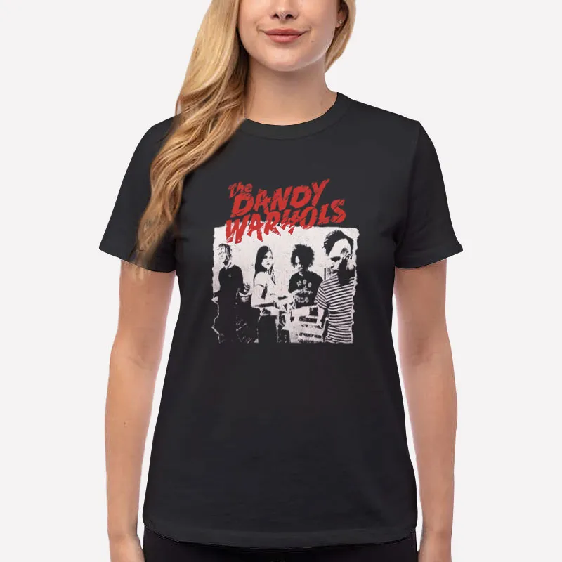Women T Shirt Black Retro Vintage The Dandy Warhols Shirt