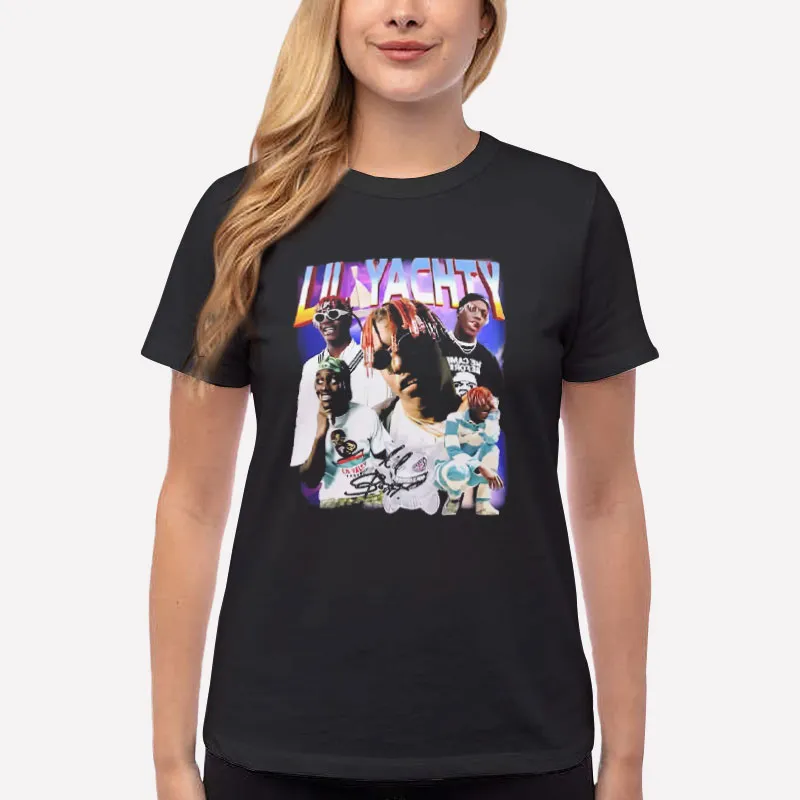 Women T Shirt Black Vintage Inspired Hip Hop Rnb Lil Yachty Shirt