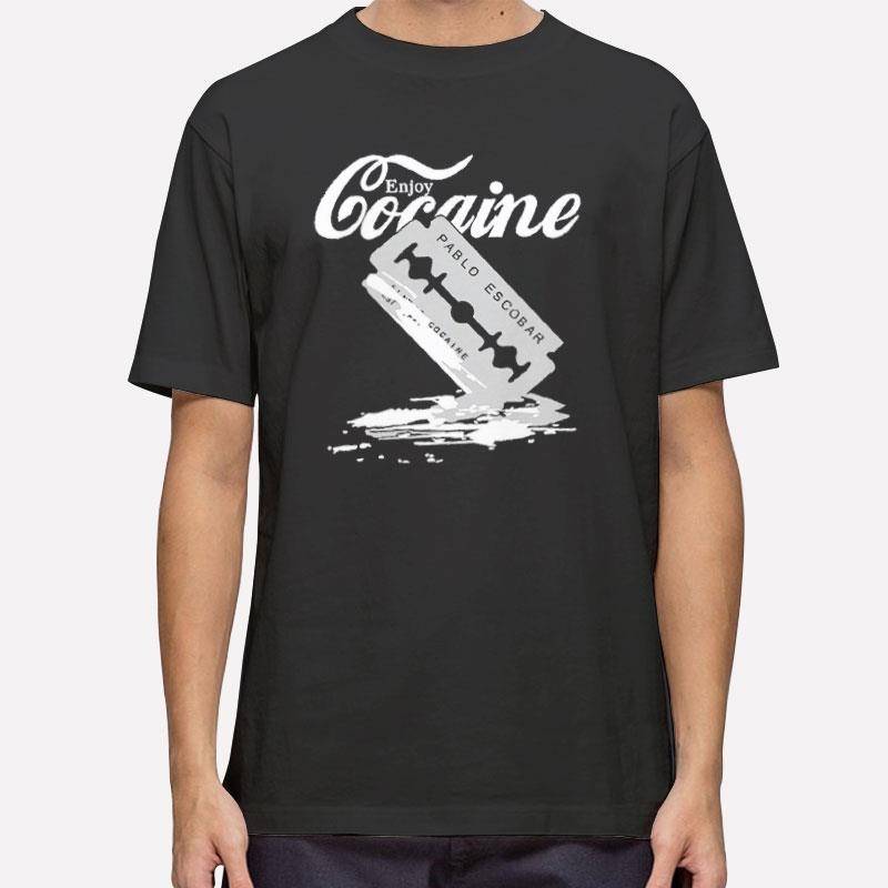 Enjoy Cocaine Drug Razor Blade T Shirt
