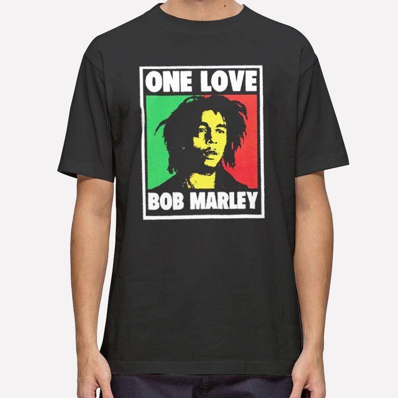 Retro Bob Marley Smoking Rasta One Love T Shirt