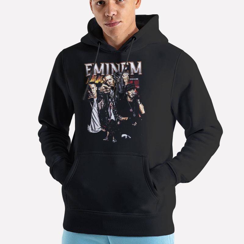 Unisex Hoodie Black Retro Bloody Chainsaw Eminem T Shirt