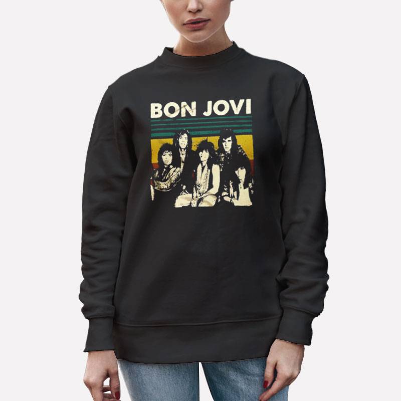 Unisex Sweatshirt Black 1996 Vintage These Days Bon Jovi T Shirt