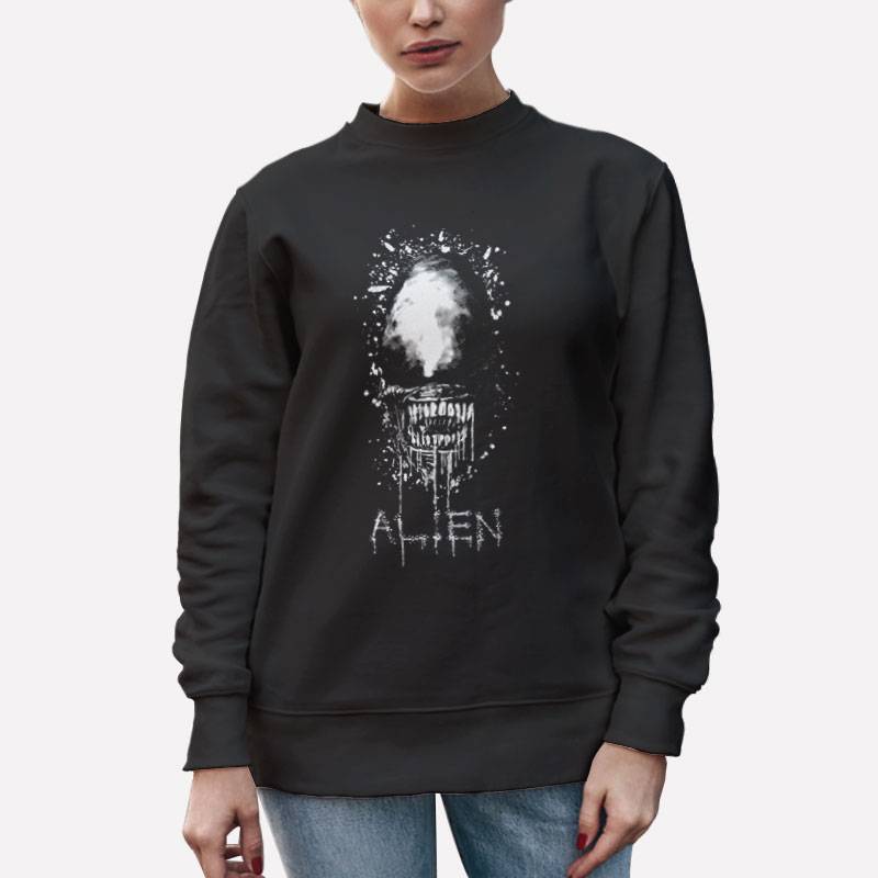 Unisex Sweatshirt Black Aliens Xenomorph Hr Giger Horror Nostromo Shirt