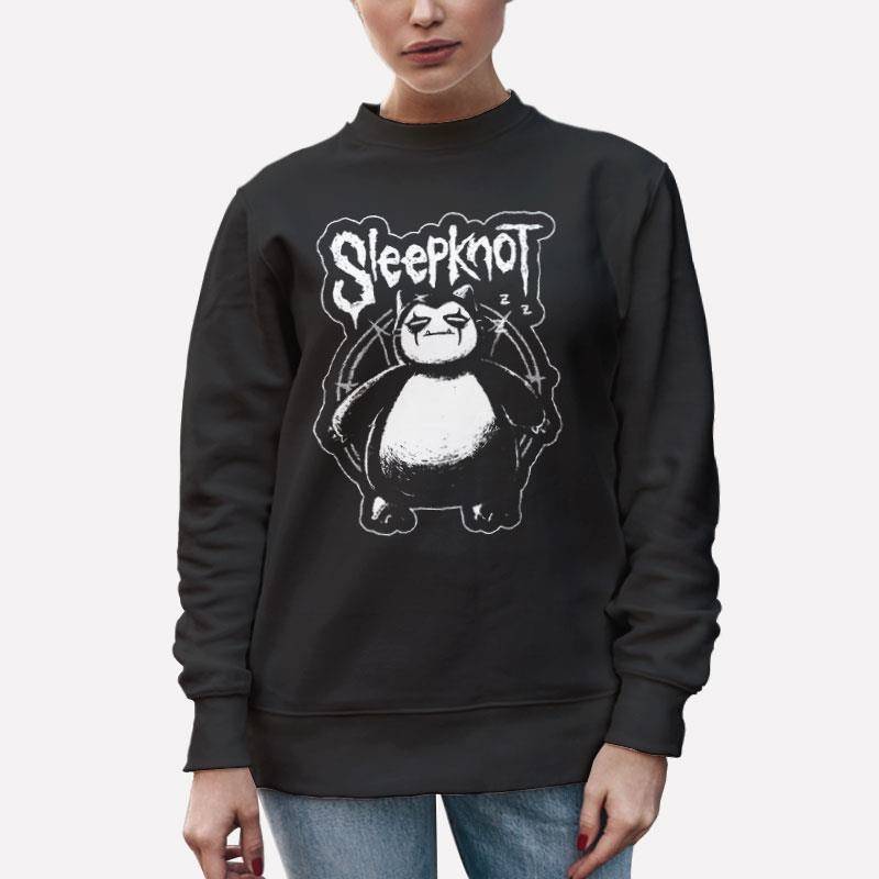 Unisex Sweatshirt Black Funny Sleepknot Snorlaw Parody T Shirt