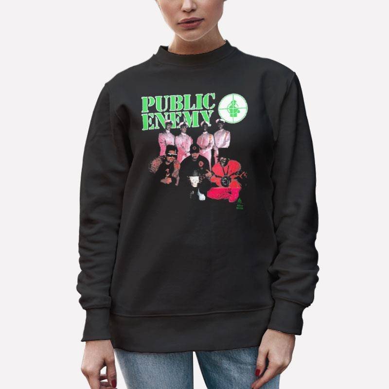 Unisex Sweatshirt Black Retro Public Enemy American Hip Hop T Shirt