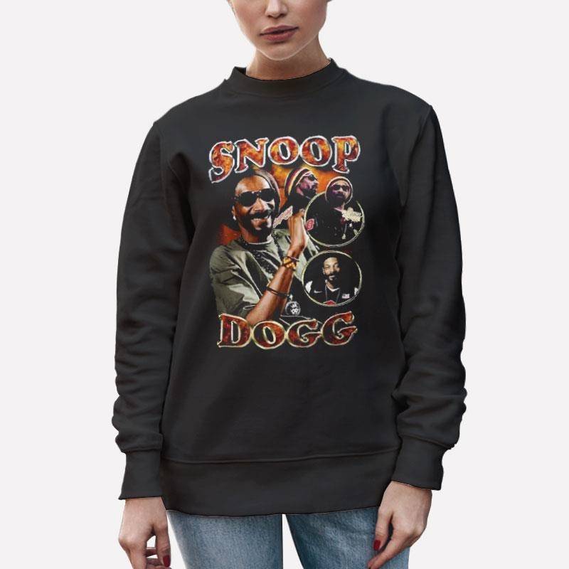Unisex Sweatshirt Black Retro Snoop Dogg Hip Hop T Shirt