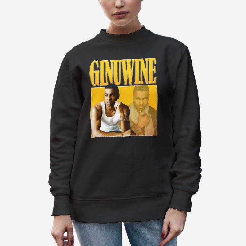 Unisex Sweatshirt Black Retro Vintage Ginuwine Rnb Hiphop Rap T Shirt