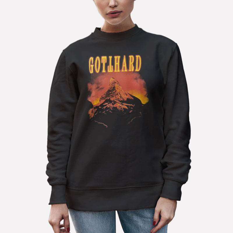 Unisex Sweatshirt Black Retro Vintage Gotthard 1998 Tour T Shirt