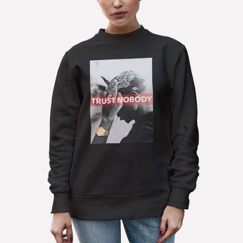 Unisex Sweatshirt Black Vintage 2pac Trust Nobody Tupac Shakur T Shirt