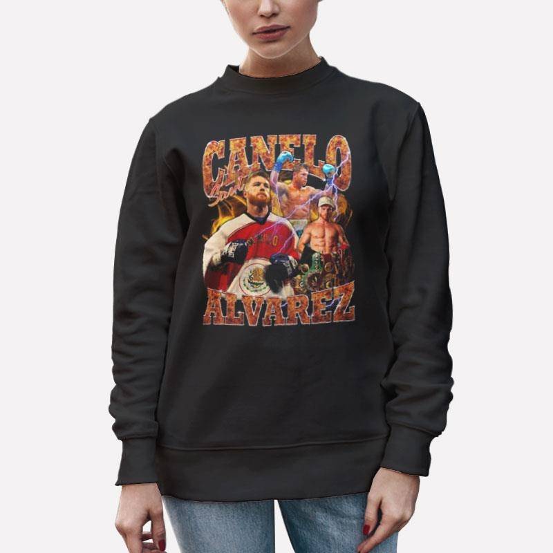 Unisex Sweatshirt Black Vintage Inspired Canelo Alvarez T Shirt