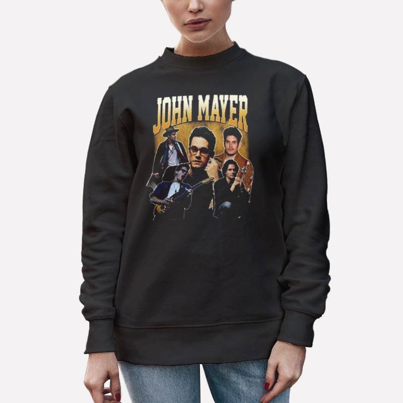 Unisex Sweatshirt Black Vintage John Mayer Solo Tour T Shirt