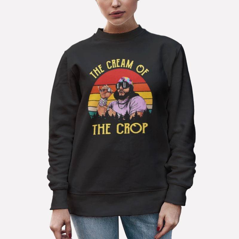 Unisex Sweatshirt Black Vintage Macho Man The Cream Of The Crop Top Shirt