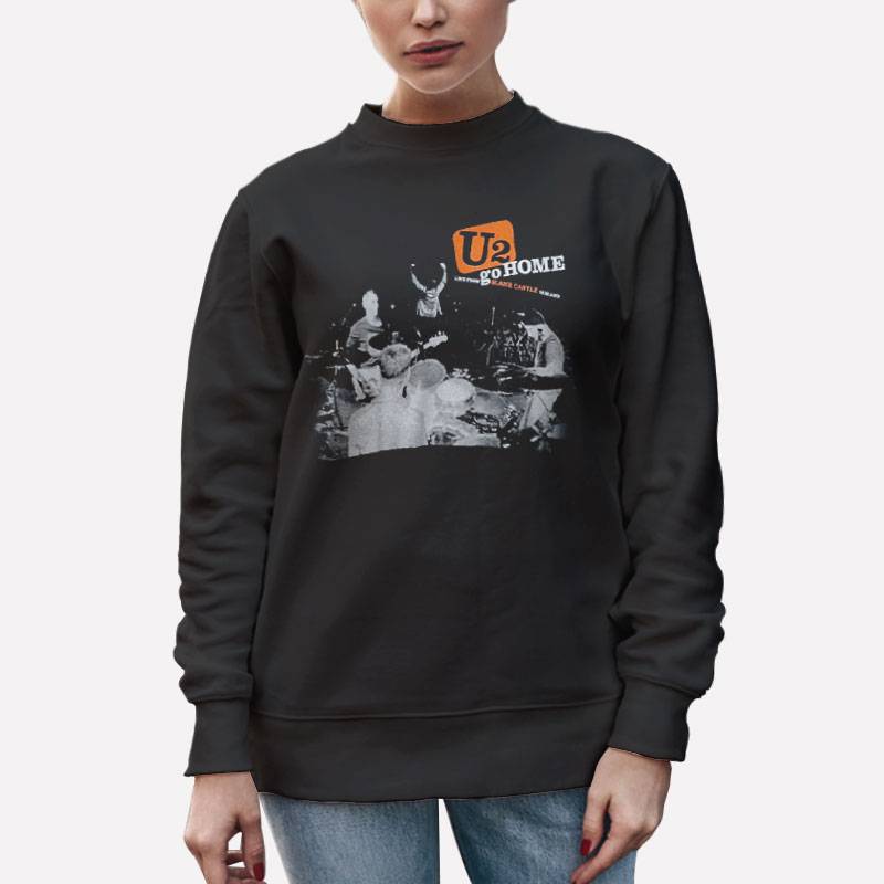 Unisex Sweatshirt Black Vintage U2 Go Home Irish Rock Band T Shirt