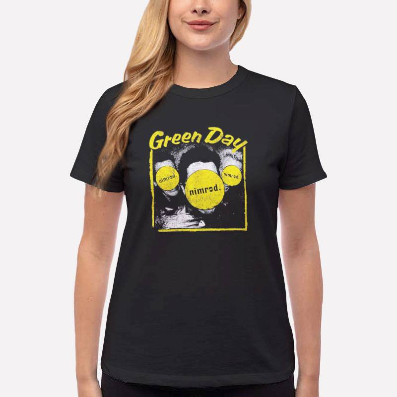 Women T Shirt Black Vintage Green Day Nimrod T Shirt